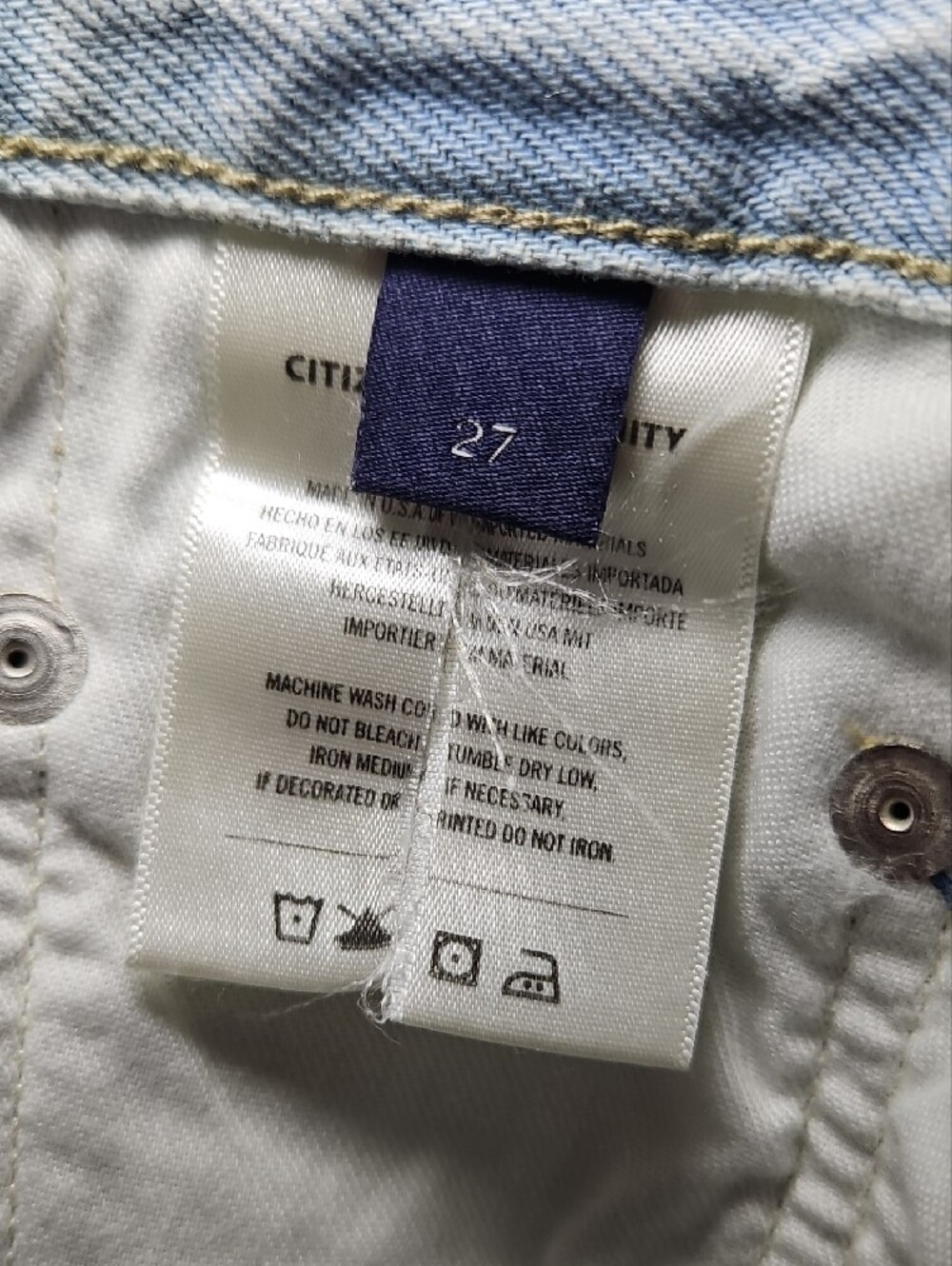 Citizens Of Humanity AYLA Wide Leg Jean Size 27 New Raw Hem Crop - Picture 12 of 15